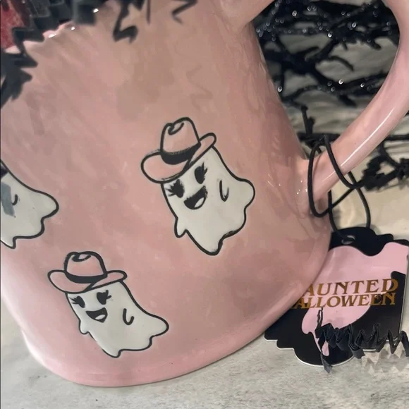 Spooky Pink Ghost Mug with Candy Treats - Picture 3 of 10